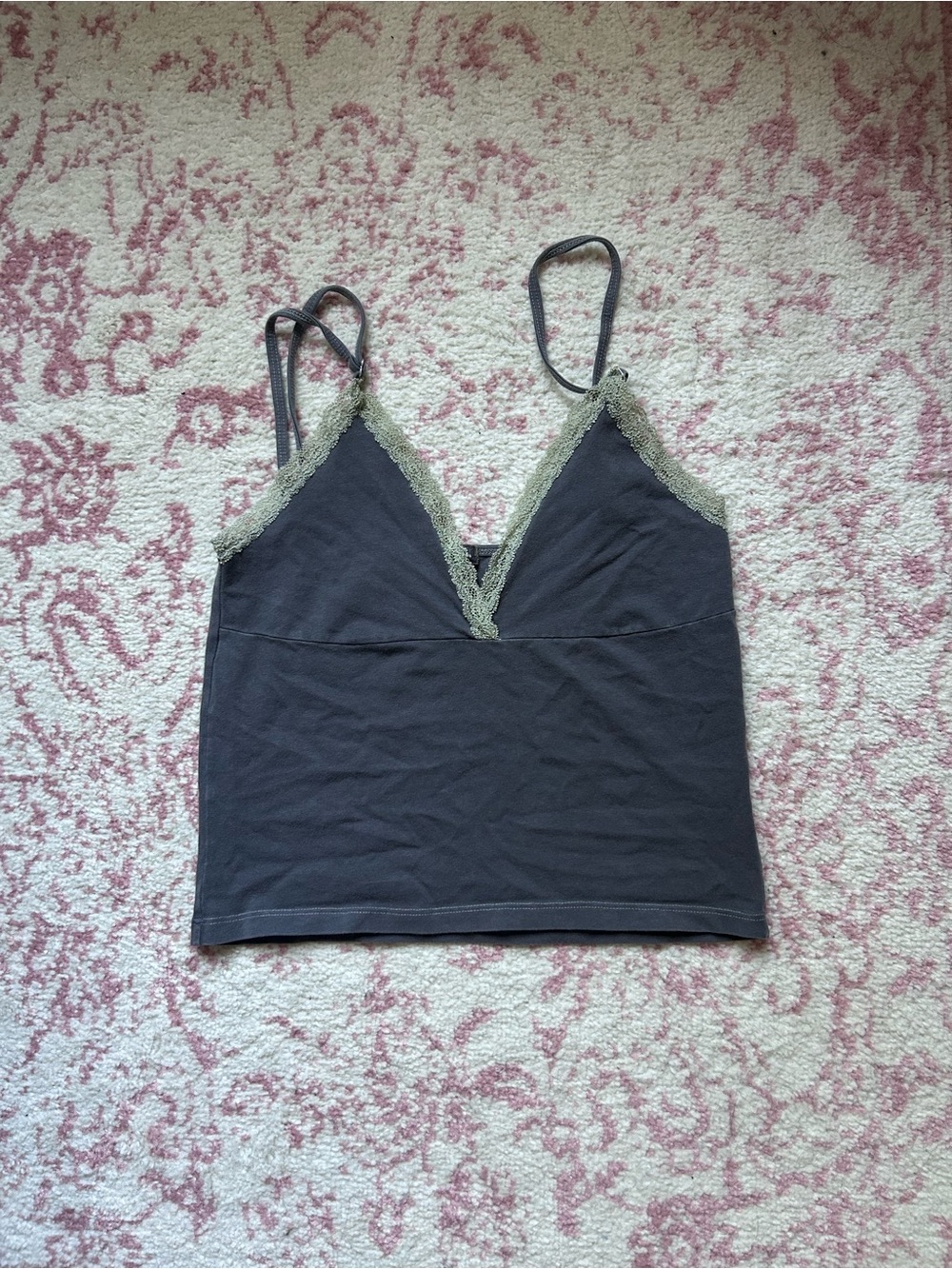 Brandy Melville Lace-Trim Cami Tank Top